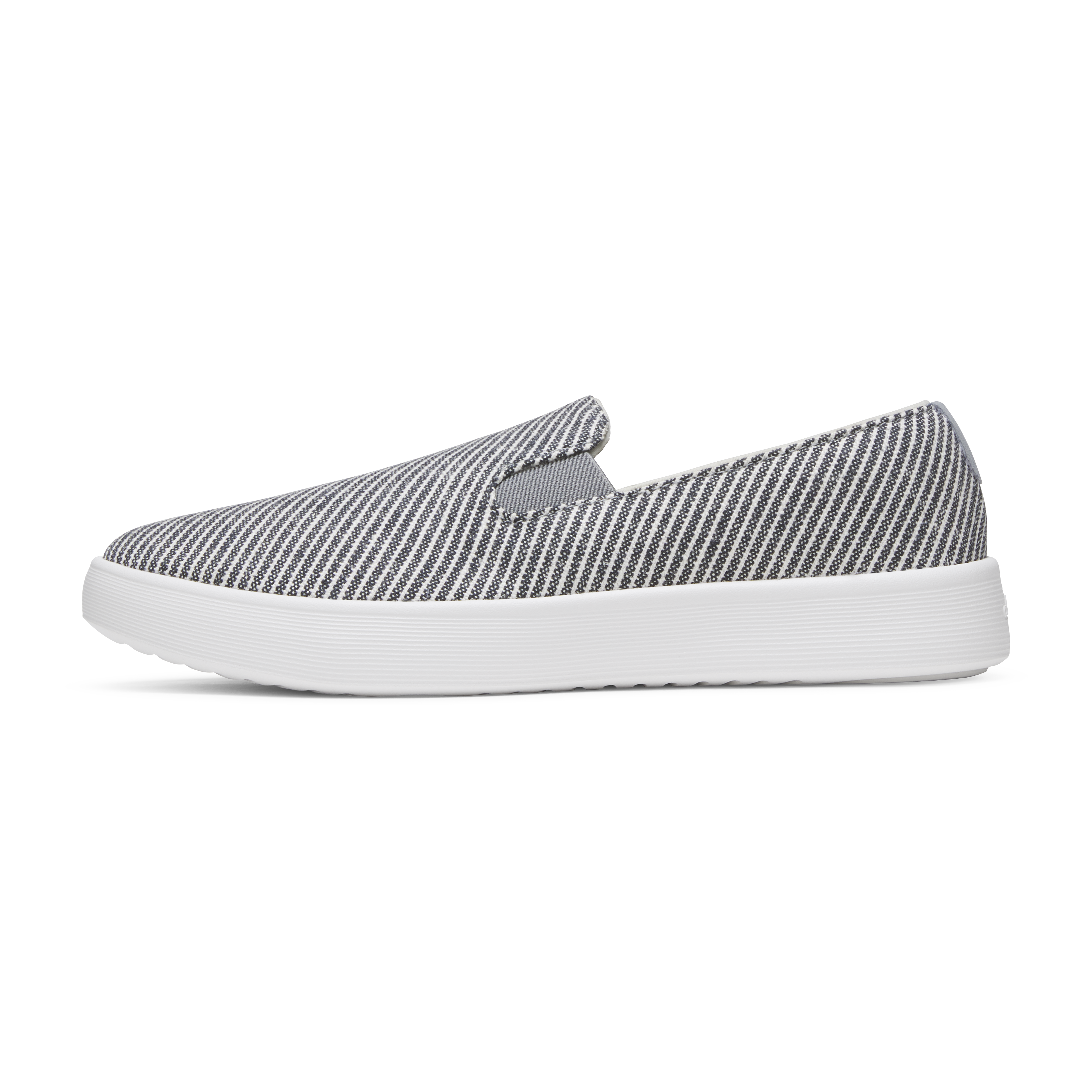Men's Canvas Cruiser Slip On - Deep Navy Stripes (Blizzard Sole)