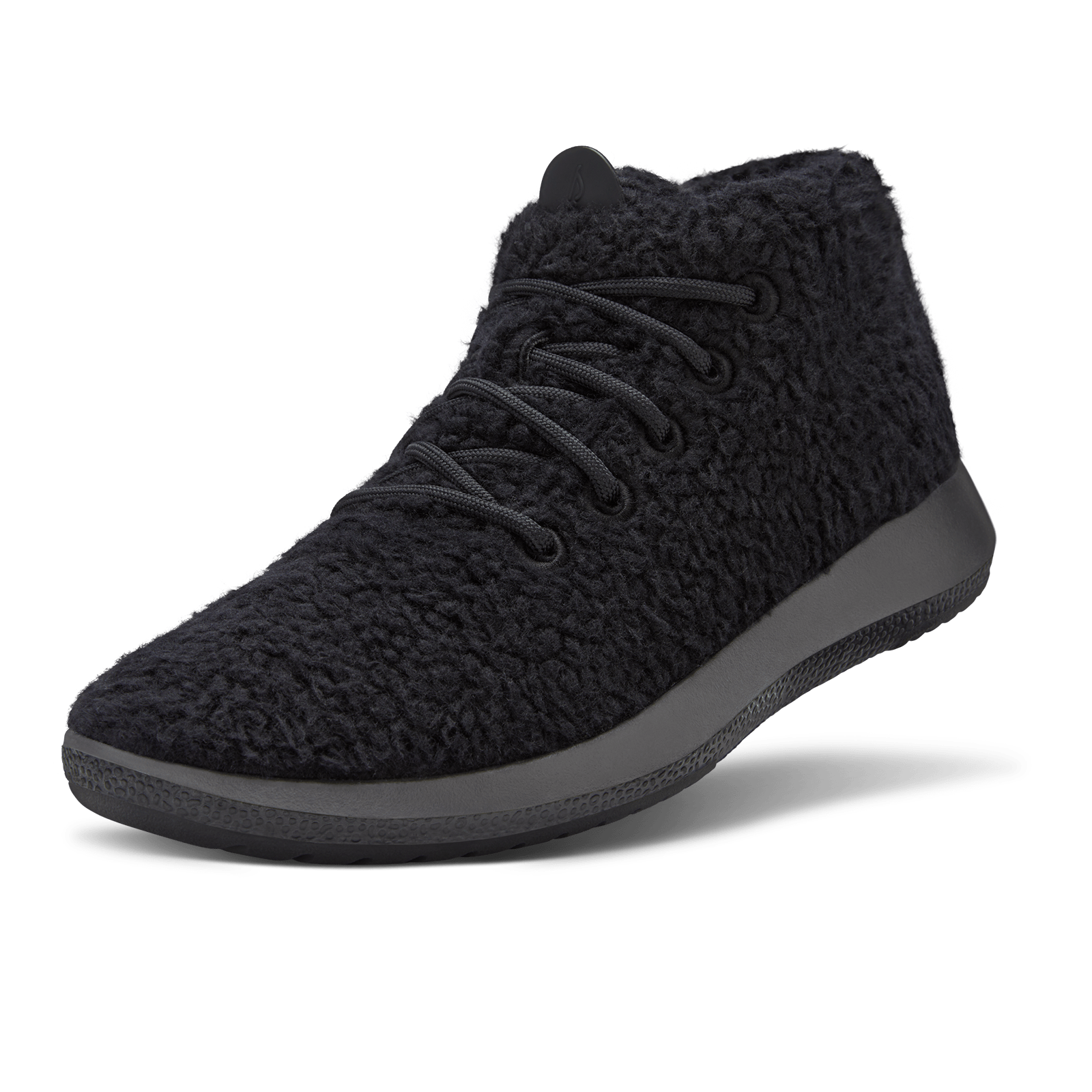 Men's Wool Runner-Up Fluffs - Natural Black (Natural Black Sole)